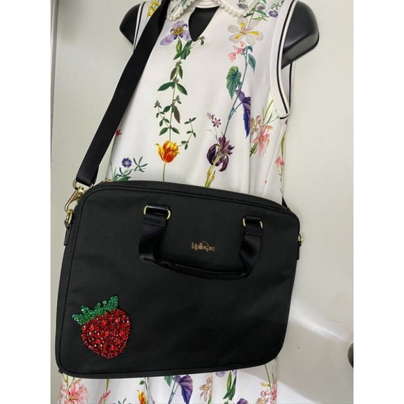 Kipling w/Customized Appliqués Large Blue Tote Bag - Picture 8 of 13